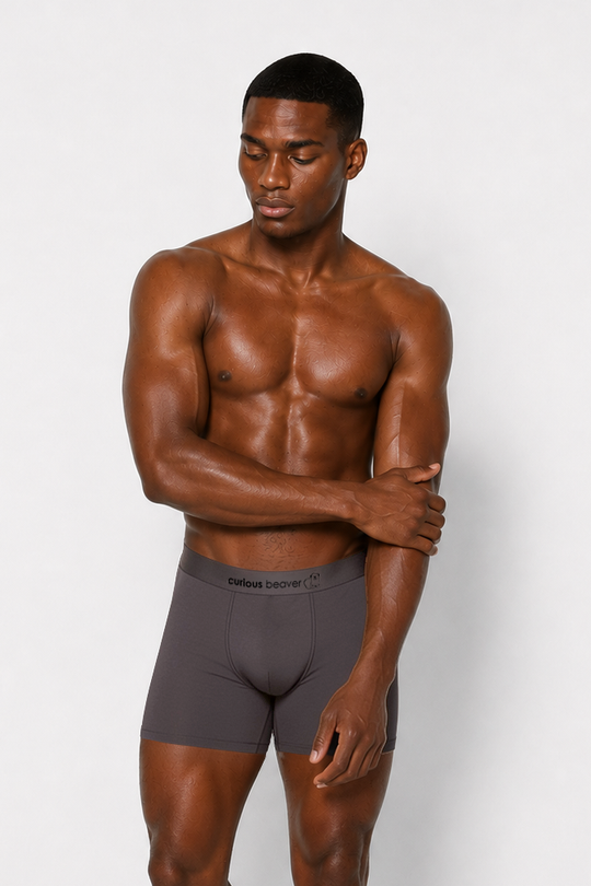 Men's Soft Modal Boxer Briefs - Storm Gray