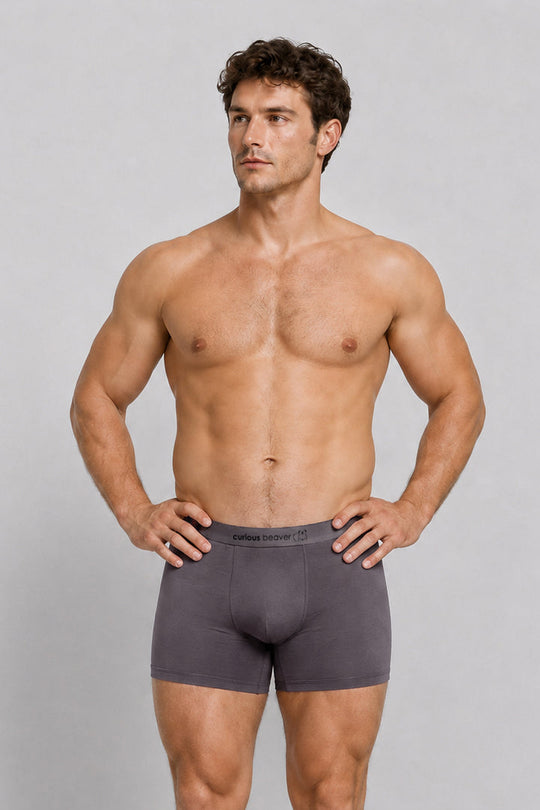 Men's Soft Modal Boxer Briefs - Storm Gray