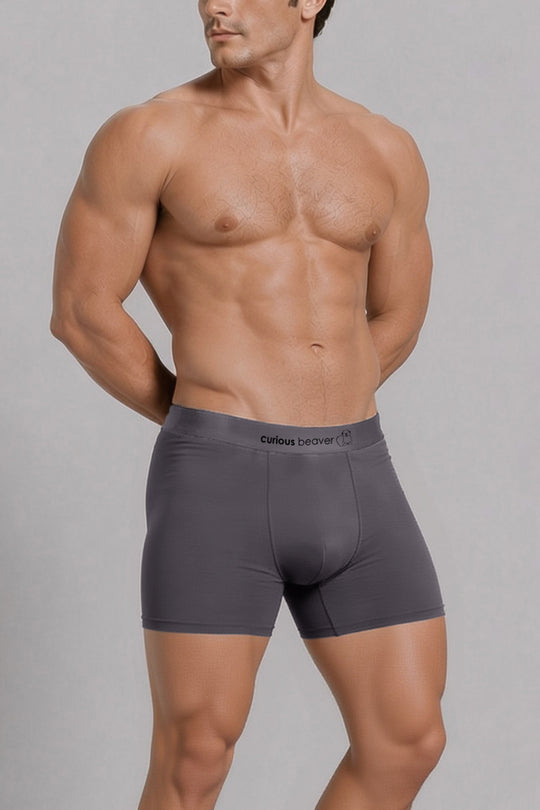 Men's Soft Modal Boxer Briefs - Storm Gray