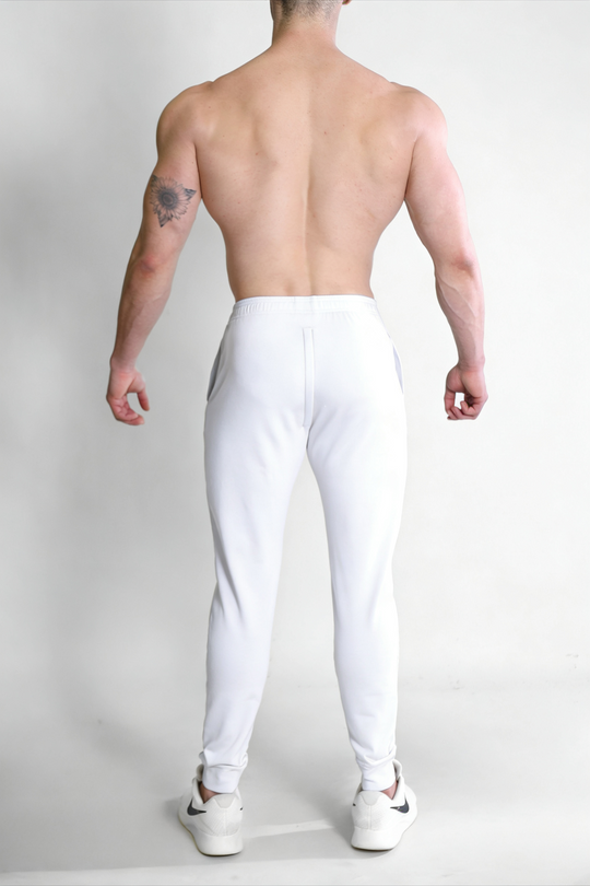 Peek-A-Boo Joggers - White