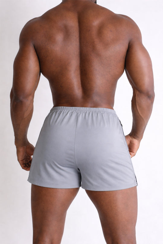 2" Side Split Booty Shorts - Glacier Grey