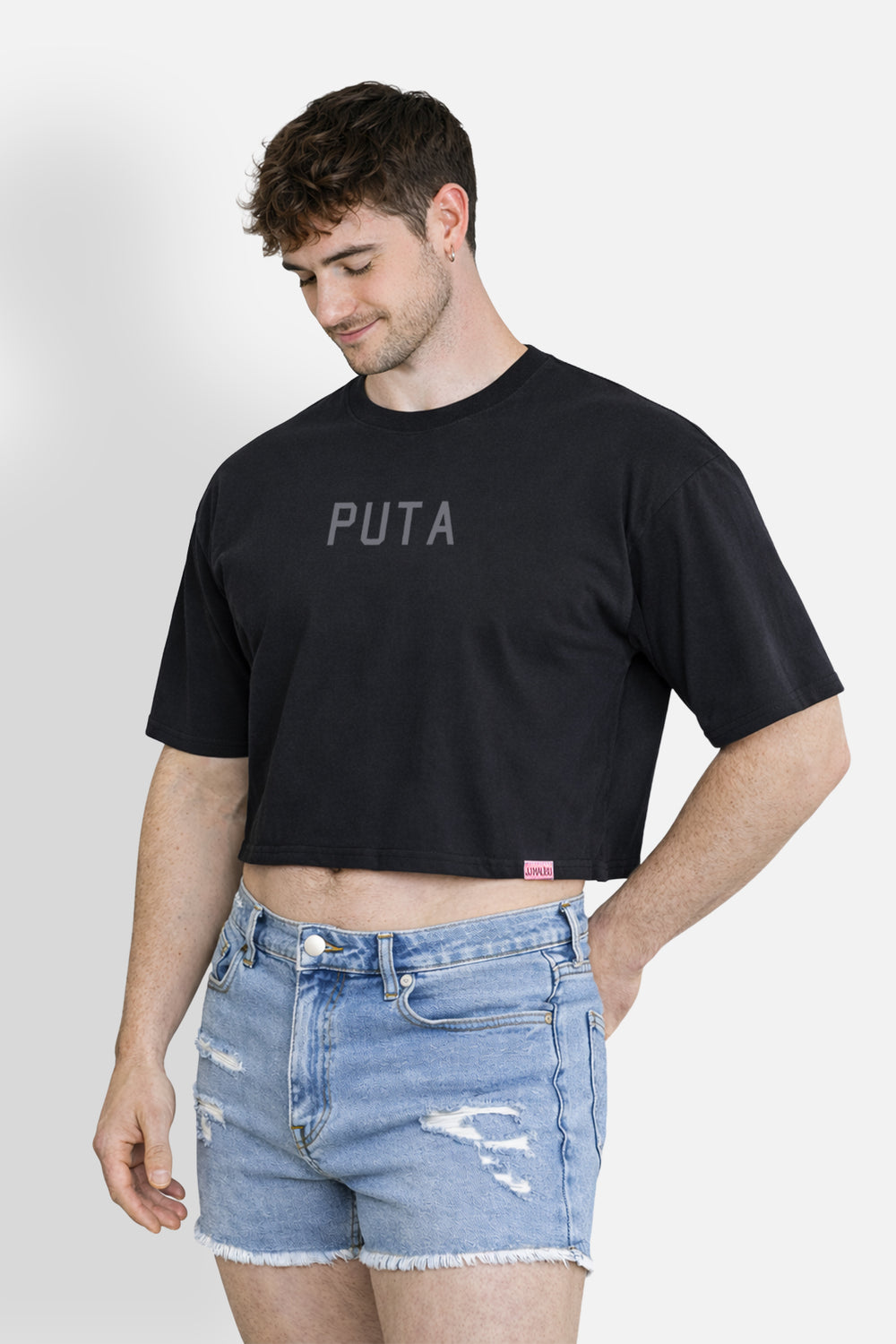 Oversized Relaxed Crop Top - Puta