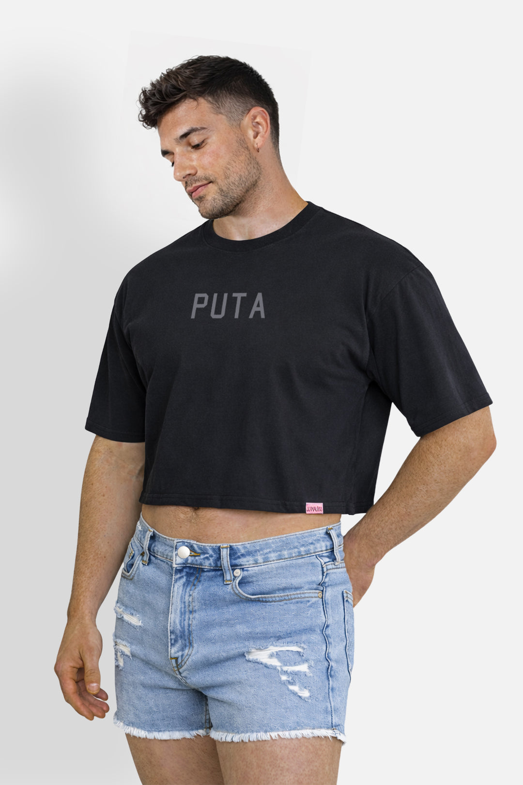 Oversized Relaxed Crop Top - Puta