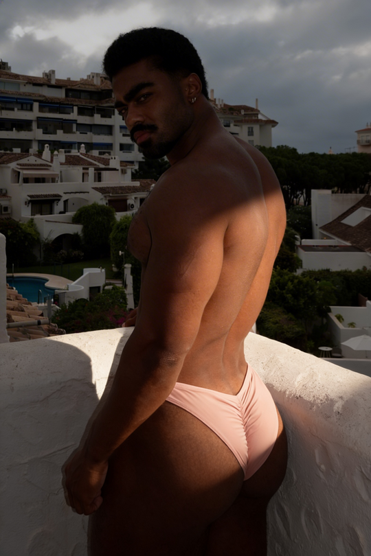Classic Scrunch-Butt Swim Briefs - Nude Pink